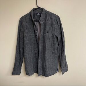Buffalo David Bitton Men’s Gray Long Sleeve Slim Fit Button Up Size Large